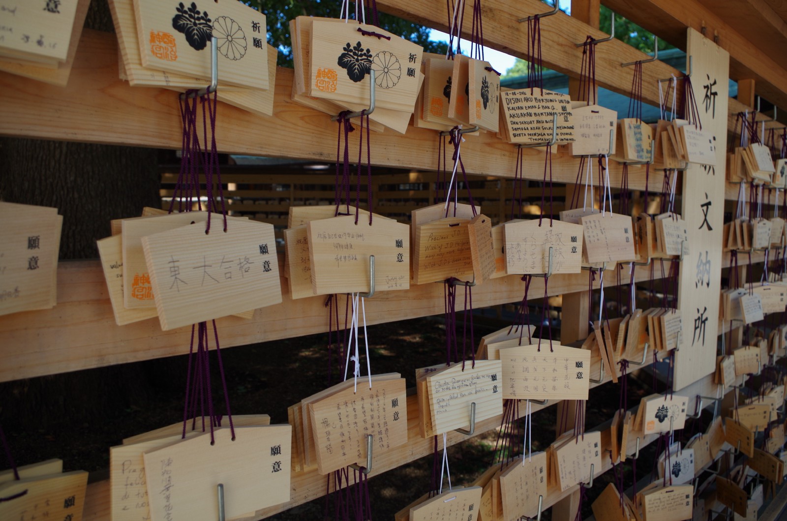 Ema at Meiji Shrine