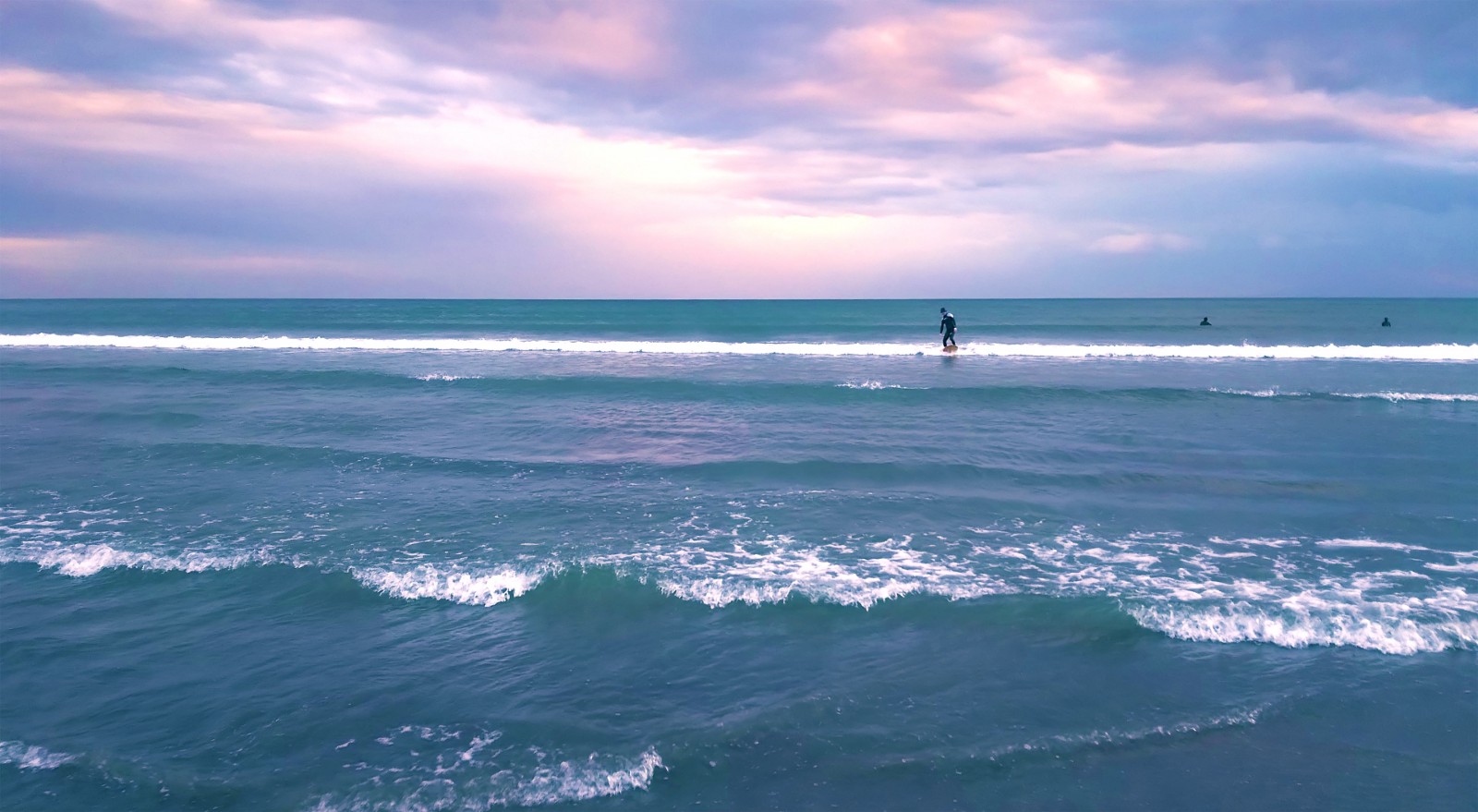 Surfers at Yuigahama Beach, Kamakura