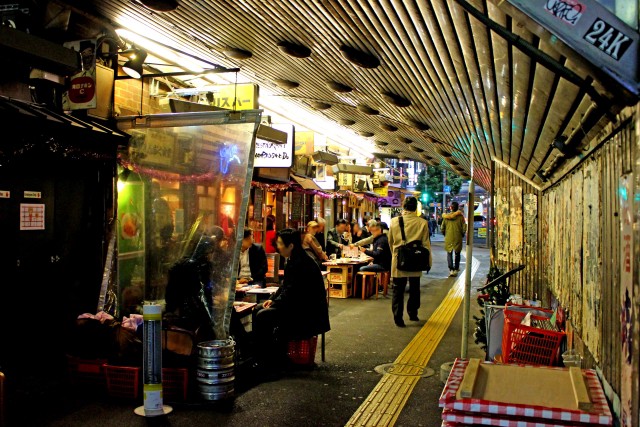 Izakaya under the train tracks in Yurakucho, Tokyo