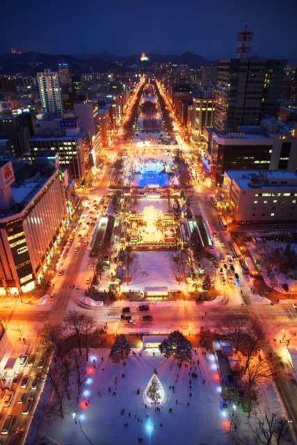 Sapporo Odori Park in winter