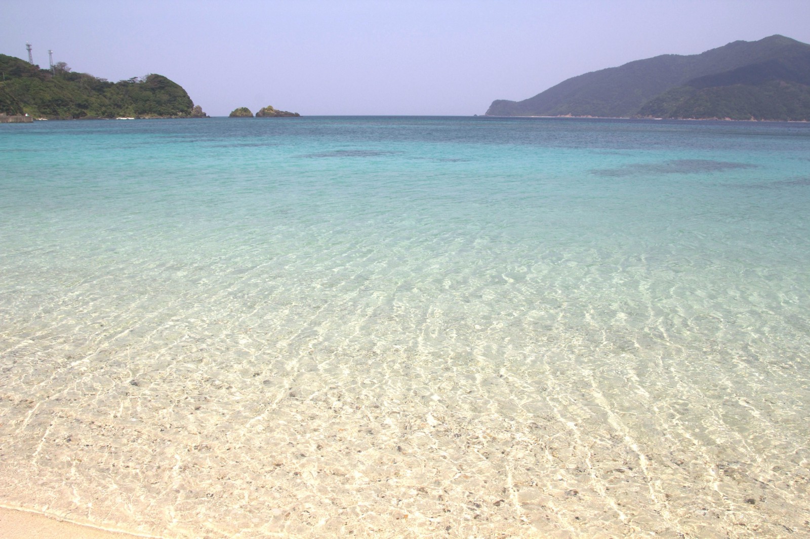 Clear blue water of the beach in Amami Oshima Island