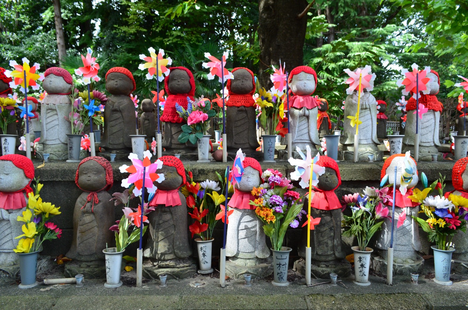 Jizo Statues at Zojoji Temple