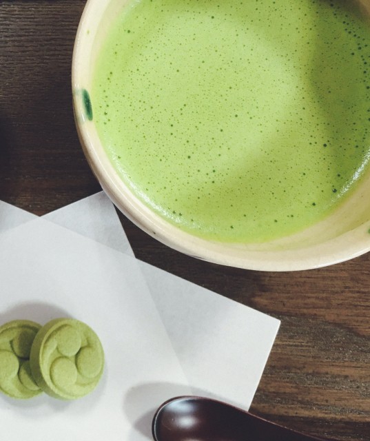 Matcha green tea in Kyoto