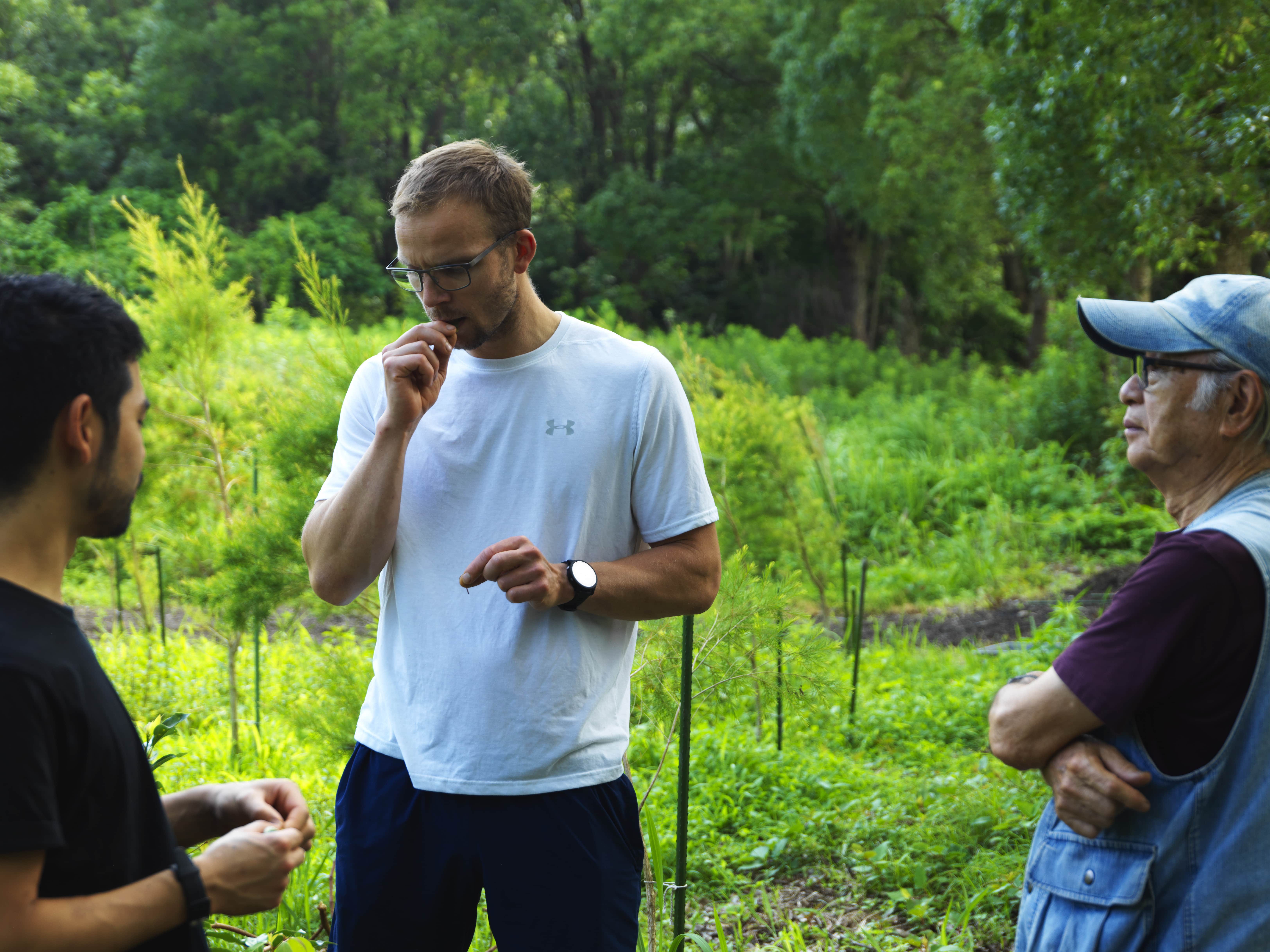 Thomas Frebel and local farmers