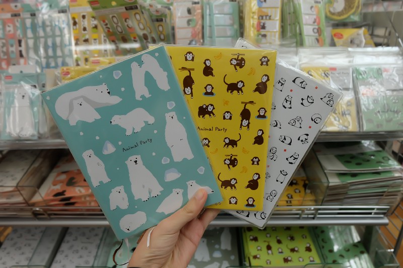 Cute and colourful diary books at Daiso