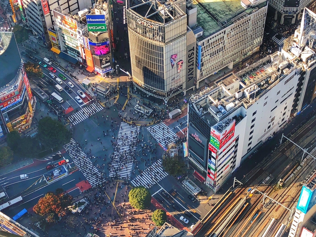 Shibuya Crossing from Shibuya Sky