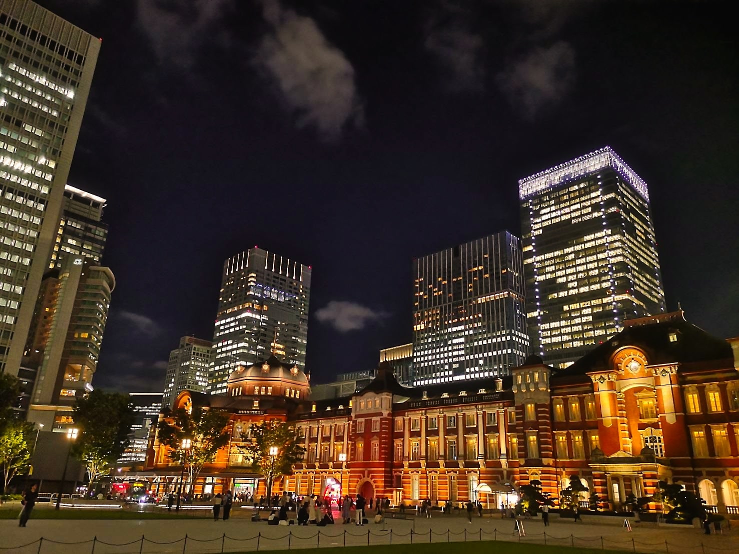 Tokyo Station at night