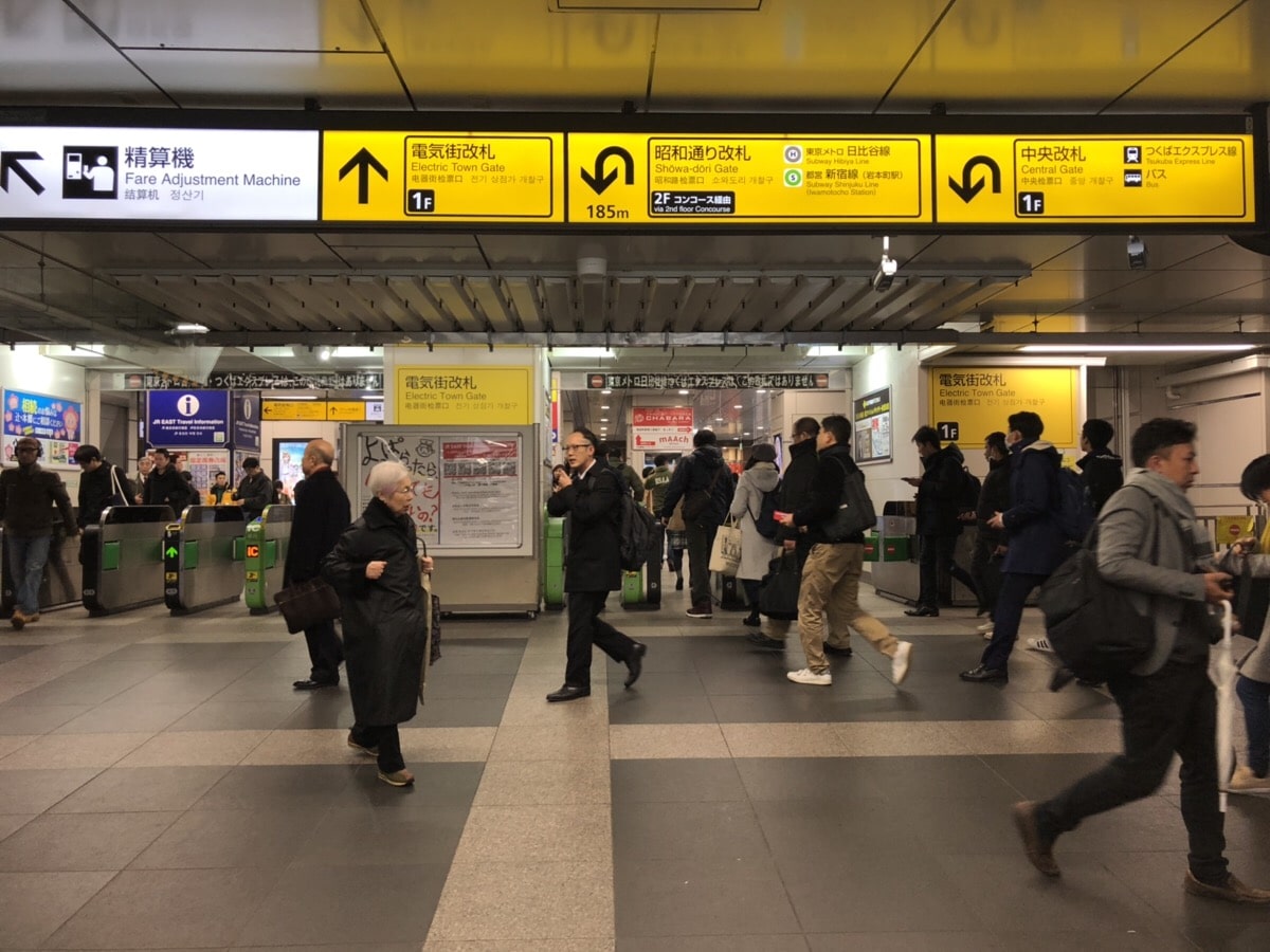 Inside Akihabara Station