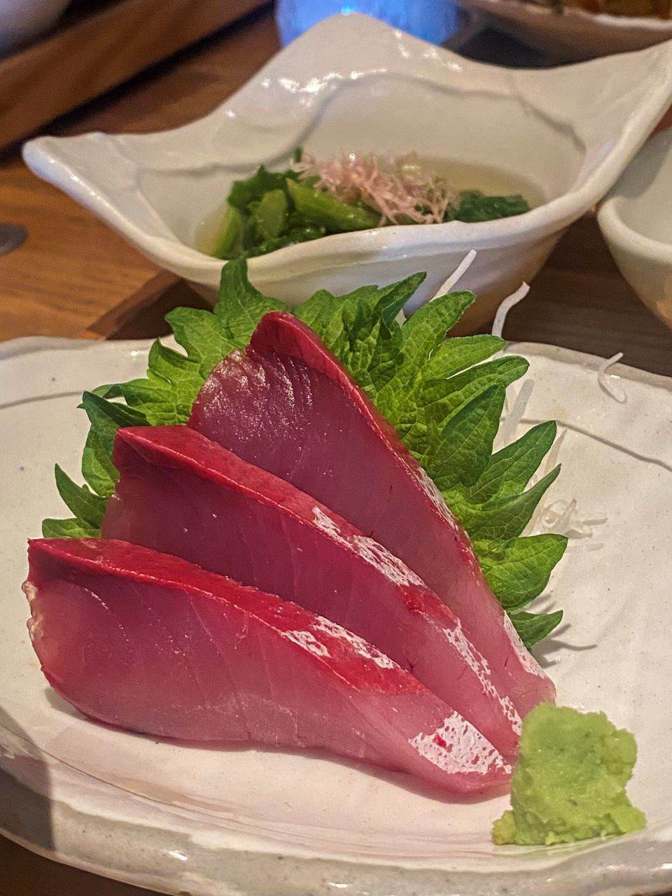 Sashimi at Ichinokura restaurant inside Omicho Market