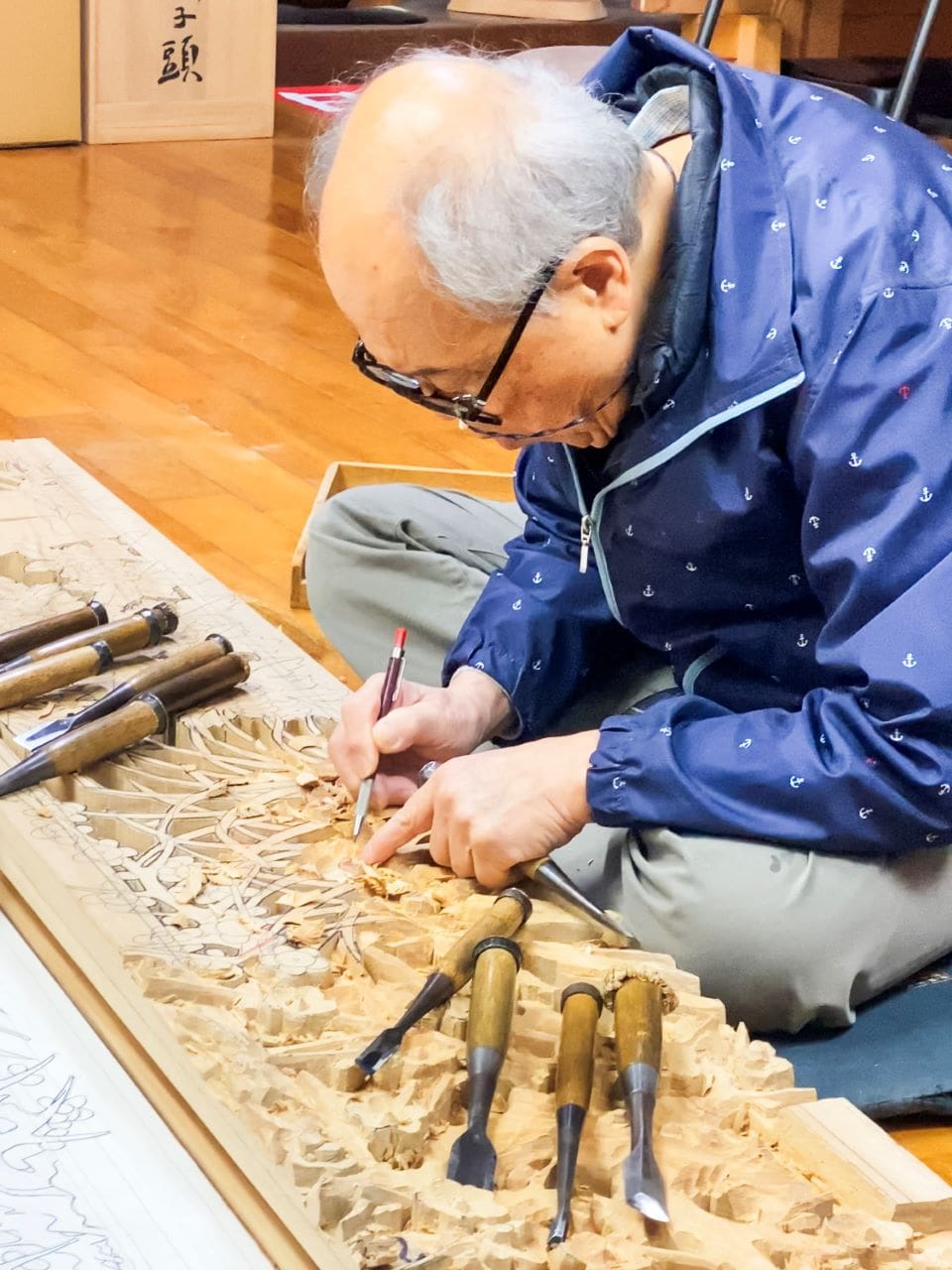 wood artisan at work