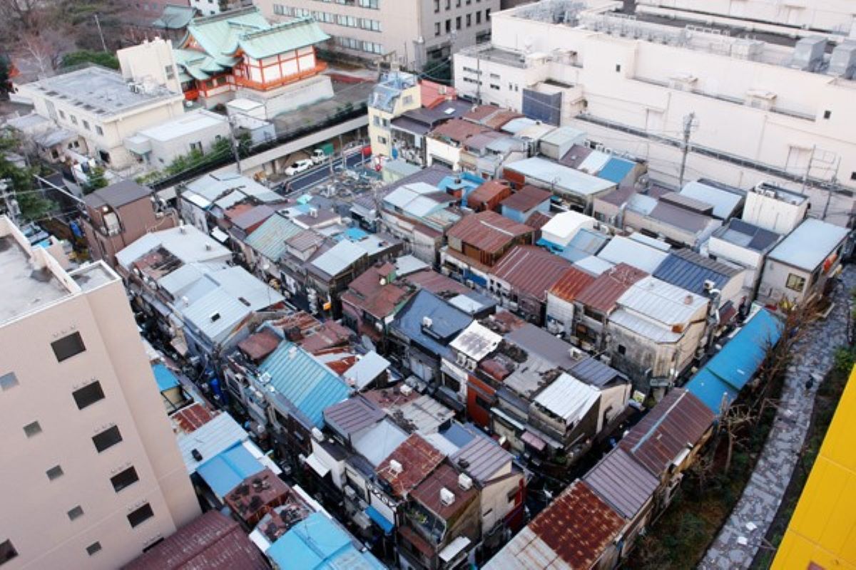 Aerial view of Golden Gai