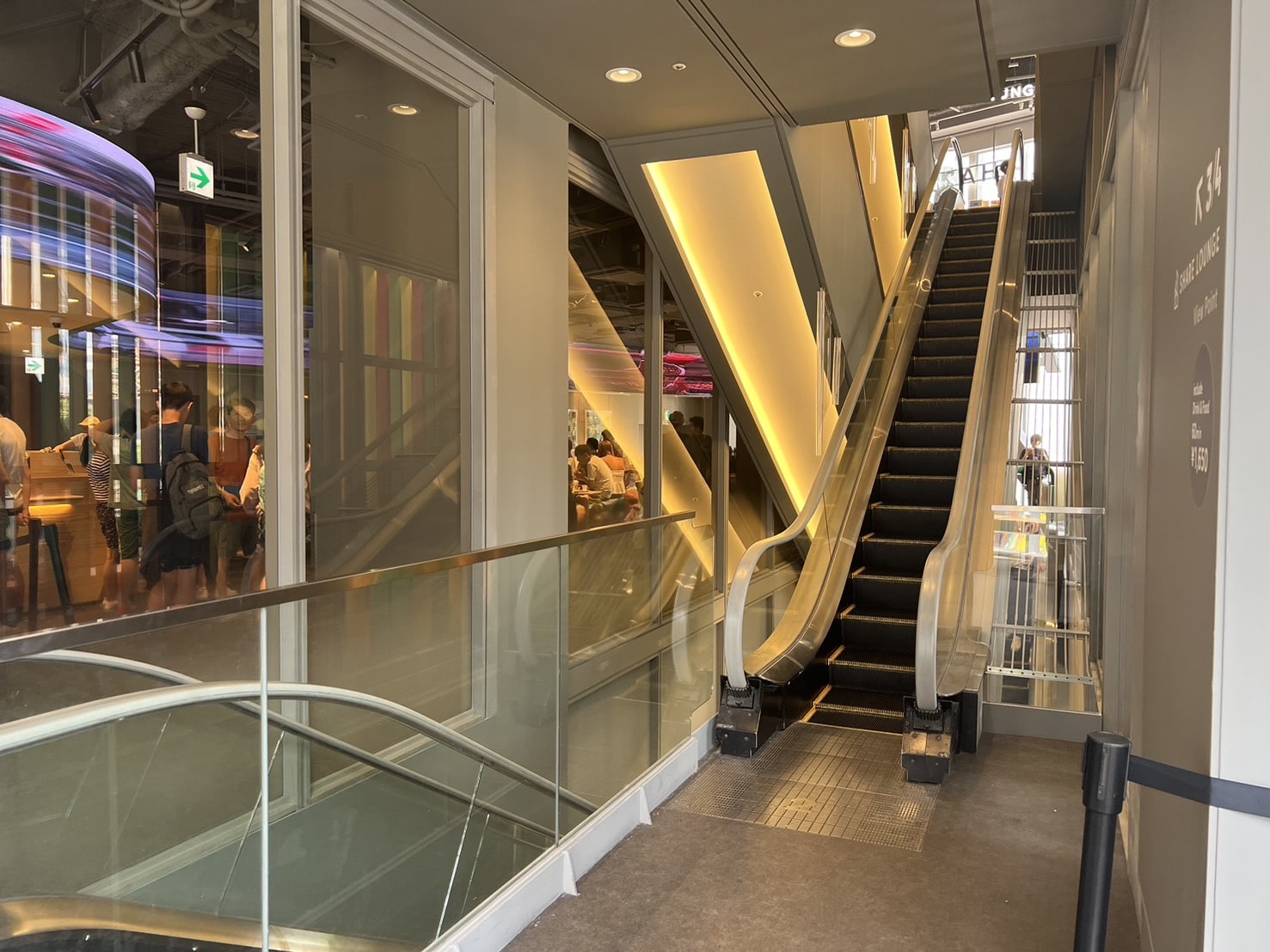 Escalator from 2nd to 3rd floor Shibuya Tsutaya