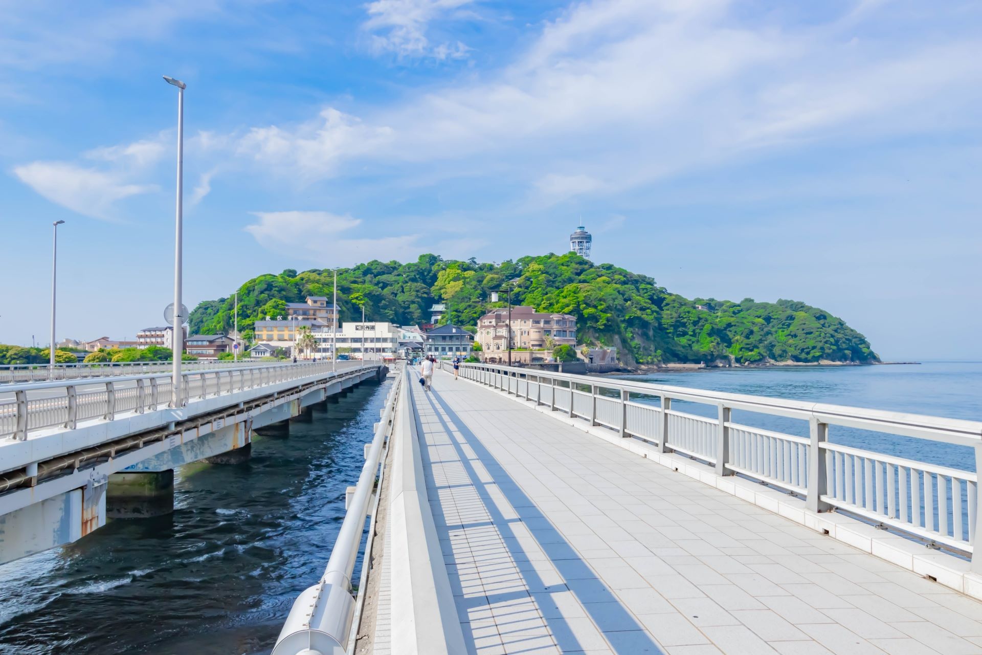 Enoshima from Benten Bridge