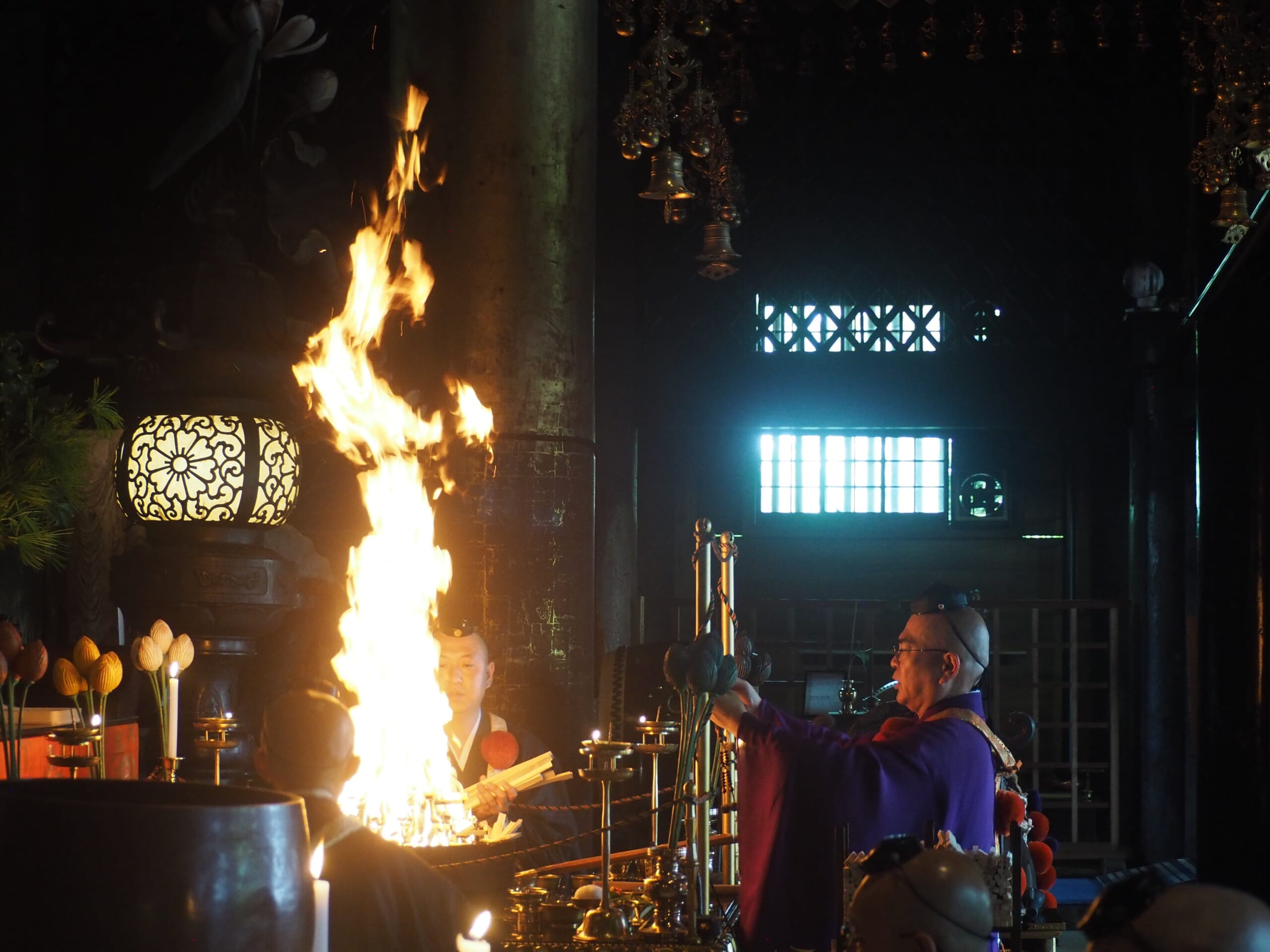 Goma Gyo performance at Kinpusenji Temple